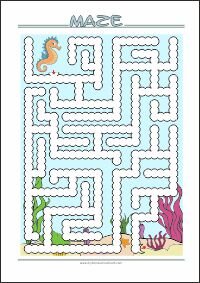 Printable Maze Puzzle Free Printable Maze Game for Kids - Find your way through...