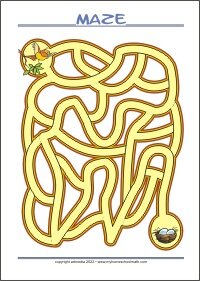 Find the Nest - Printable Easy Maze for Kids Free printable Maze Worksheet for preschool Kids (PDF)