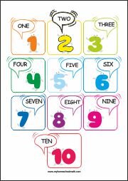 Learning Numbers Worksheet