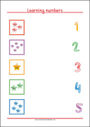 Learning Numbers Worksheet