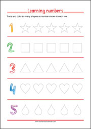 Learning Numbers Worksheet