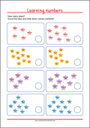 Learning Numbers Worksheet