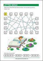 Letter Riddle - Printable Worksheet for kids