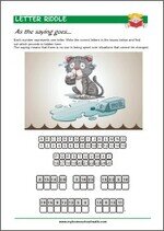 Letter Riddle - Printable Worksheet for kids
