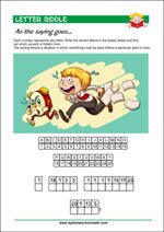 Letter Riddle - Secret Code Reading Worksheet