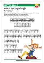 Letter Riddle - Secret Code Reading Worksheet