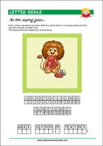 Letter Riddle - Secret Code Reading Worksheet