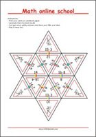 Math learning cards - Subtraction up to 20