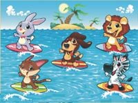 Online Jigsaw Puzzle - Dogs Surfing
