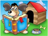 Dog Reading - Online Jigsaw Puzzle - Easy