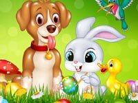 Online Puzzle Game - Easter Rabbit