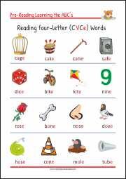 Pre-Reading Activities - Reading three-letter (CVC) Words