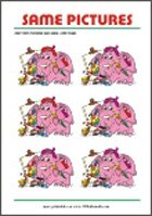 Find two same pictures - Printable Riddle for Kids