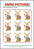 Find two same pictures - Printable Riddle for Kids