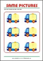 Find two same pictures - Printable Riddle for Kids