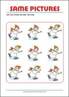 Find two same pictures - Printable Riddle for Kids