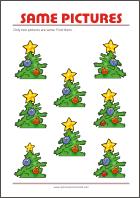 Find two same pictures - Printable Riddle for Kids