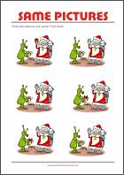 Find two same pictures - Printable Riddle for Kids
