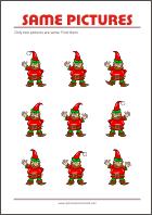 Find two same pictures - Printable Riddle for Kids