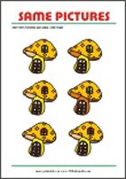 Find two same pictures - Printable Riddle for Kids