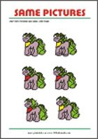 Find two same pictures - Printable Riddle for Kids