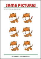 Find two same pictures - Printable Riddle for Kids