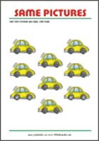 Find two same pictures - Printable Riddle for Kids