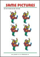 Find two same pictures - Printable Riddle for Kids