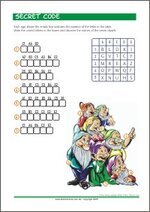 Secret code reading worksheet