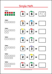 Learning Numbers Worksheet for Preschool and Kindergarten