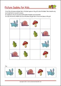 Free Printable Cut-and-Glue Sudoku Puzzles for Kids (with Solutions)
