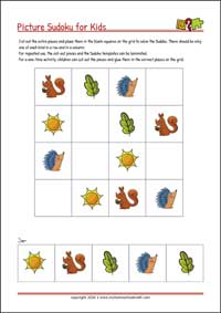 Free Printable Cut-and-Glue Sudoku Puzzles for Kids (with Solutions)