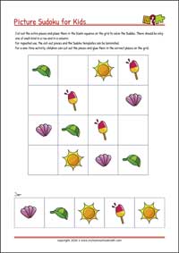 Free Printable Cut-and-Glue Sudoku Puzzles for Kids (with Solutions)