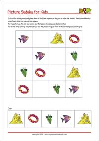 Free Printable Cut-and-Glue Sudoku Puzzles for Kids (with Solutions)