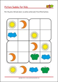 Printable Sudoku Puzzles for Kids with Solution
