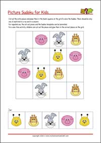 Free Printable Cut-and-Glue Sudoku Puzzles for Kids (with Solutions)