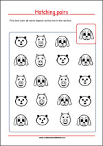 Match the Same - Worksheets To Improve Focus And Visual Attention