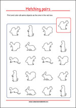 Match the Same - Worksheets To Improve Focus And Visual Attention
