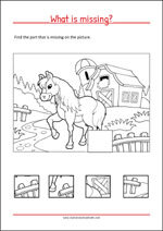 Missing part - Worksheets To Improve Focus And Visual Attention