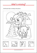 Missing part - Worksheets To Improve Focus And Visual Attention