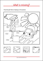 Missing part - Worksheets To Improve Focus And Visual Attention