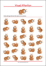 Worksheets To Improve Focus And Visual Attention