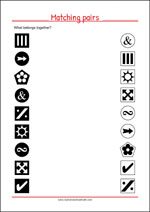 Match the Pairs - Worksheets To Improve Focus And Visual Attention