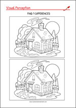 Visual Perception Worksheets - Find 7 differences