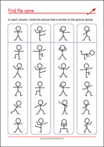 Visual Perception Worksheets - Observation