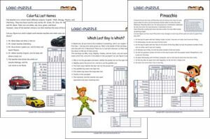 Hard Logic Grid Puzzles for Kids Free Printable Hard Logic Grid Puzzles for Kids (PDF Worksheets)