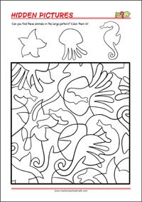 Find the hidden picture! Printable Focus and Attention Activitiy