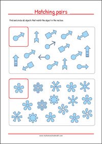 Match the Picture! Printable Focus And Attention Worksheet for Kids
