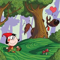 Wolf and Red Riding Hood - Free Online Jigsaw Puzzle Game for Kids