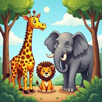 In the Jungle - Free Online Jigsaw Puzzle Game for Kids